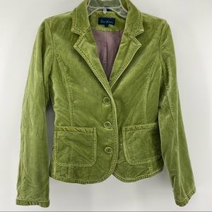 Boden Sz 8 Green Velvet Jacket WE170